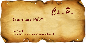 Csontos Pál névjegykártya