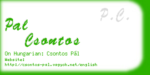 pal csontos business card